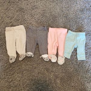 Lot of 4 Preemie Pants